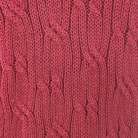 Woods Gray Rose Red Ramie Cotton Sweater Womens Medium Soft Knit Pullover - Picture 3 of 9